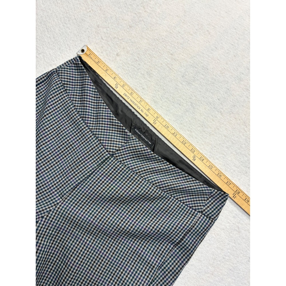 Counterparts Professional Dress Pants Dark Academia Checkered Stretch 12 Office - Picture 4 of 9